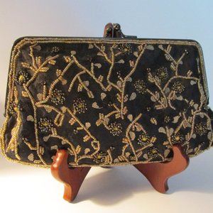 Vintage LANCOME Evening Bag with Black Corded Strap